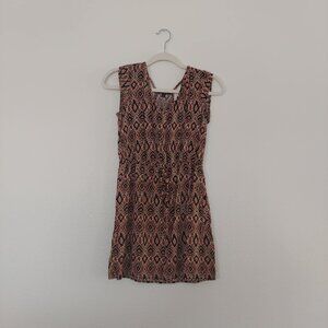 Tribal print Cinched waist mini dress
